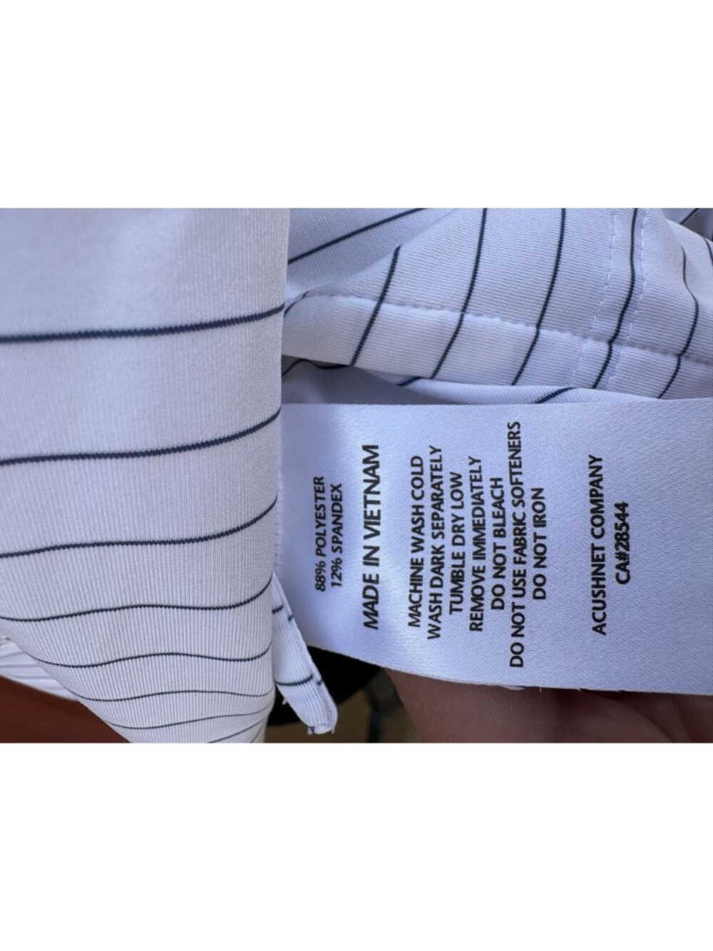FootJoy Mens White Striped Golf Polo Shirt Embroidered Logo Size S KCCC - Picture 5 of 5
